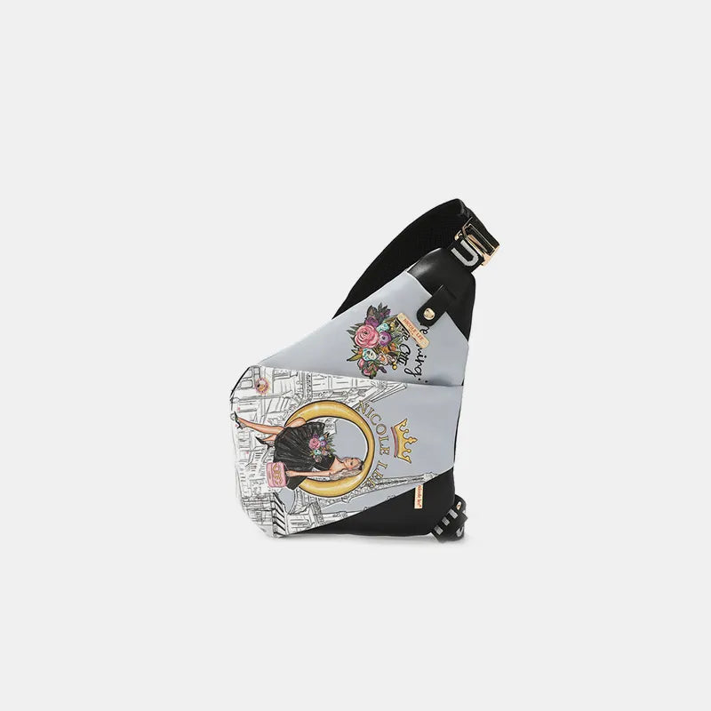 Nicole Lee USA Vegan Leather Leopard & Lip Pattern Crossbody Bag - Premium Wallet from Trendsi - Just $53.99! Shop now at Handbags Specialist Headquarter
