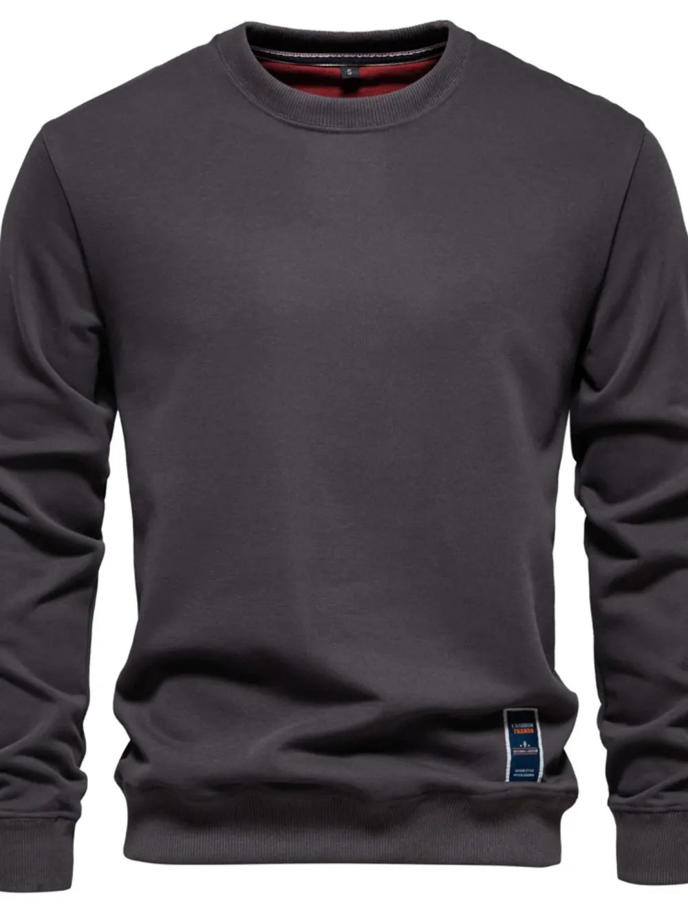 Men's Round Neck Long Sleeve Sweatshirt - Premium Men's Sweatshirts from Trendsi - Just $33.88! Shop now at Handbags Specialist Headquarter