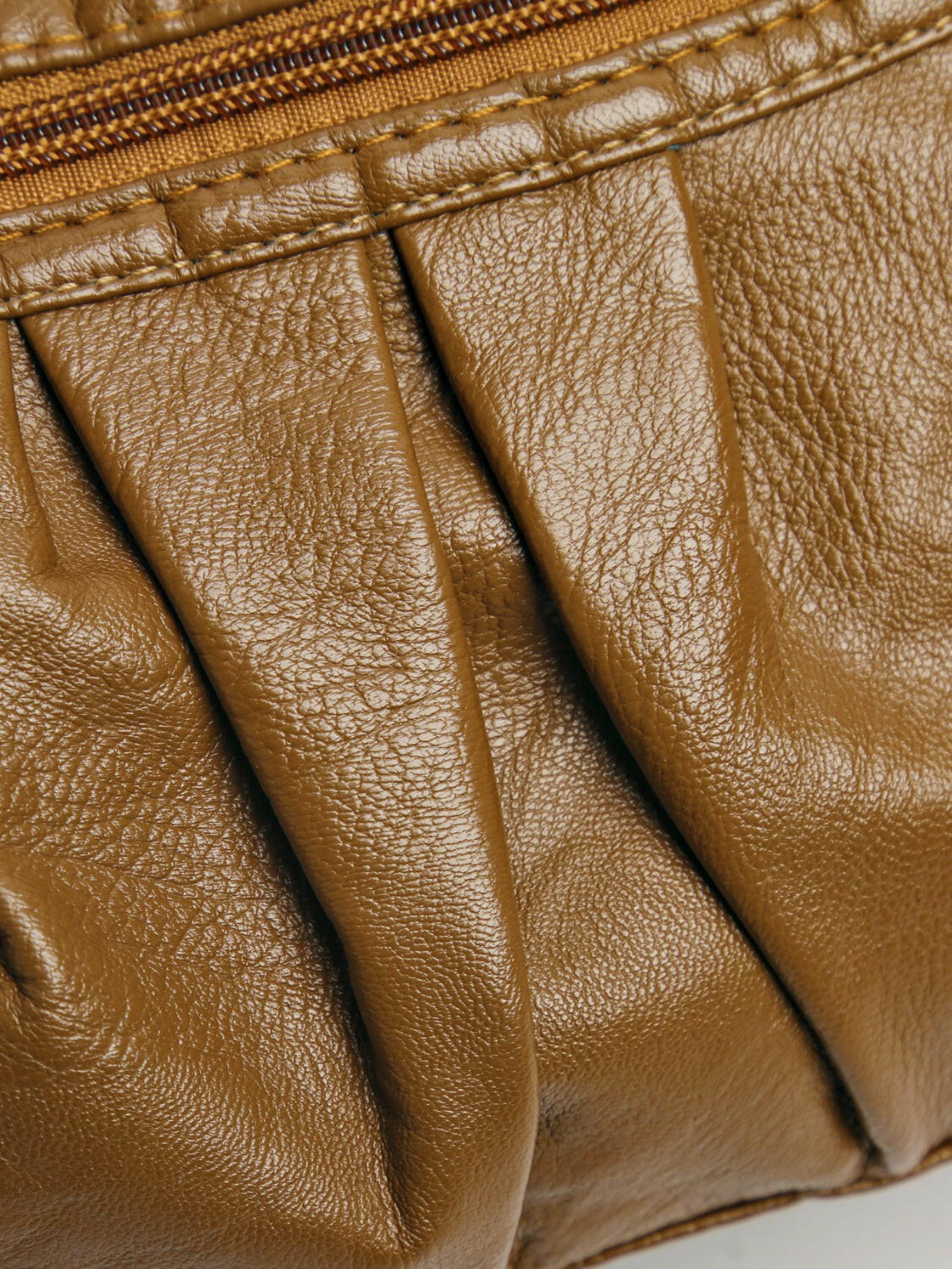PU Leather Ruched Adjustable Strap Shoulder Bag.