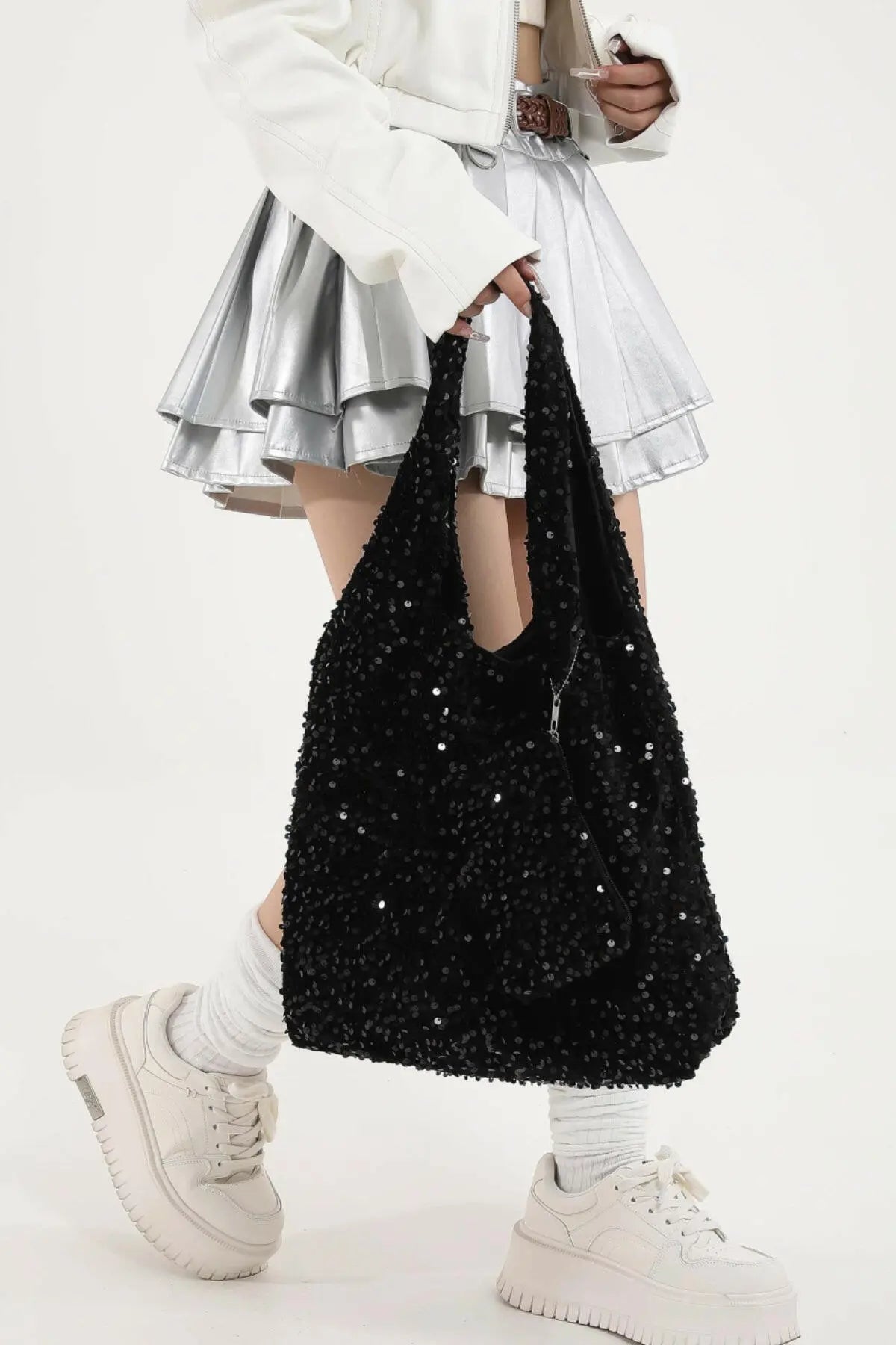 Sequin Polyester Handbag.