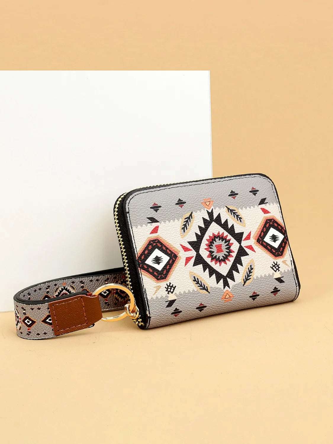 Geometric PU Leather Wallet - Premium Wallet from Trendsi - Just $22.99! Shop now at Handbags Specialist Headquarter