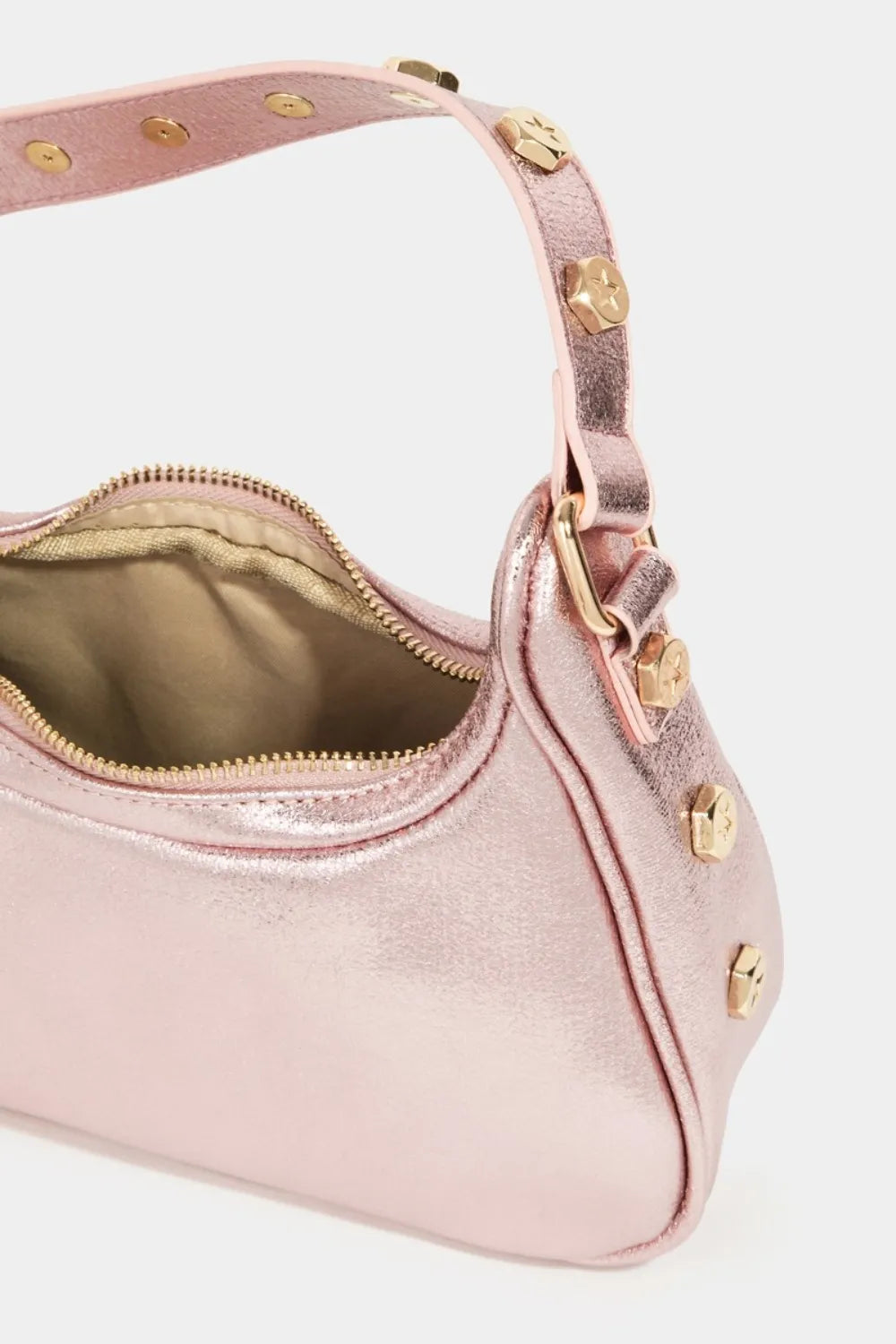 Fame Star Button Trim Hobo Handbag - Premium Tote Bag from Trendsi - Just $39.99! Shop now at Handbags Specialist Headquarter