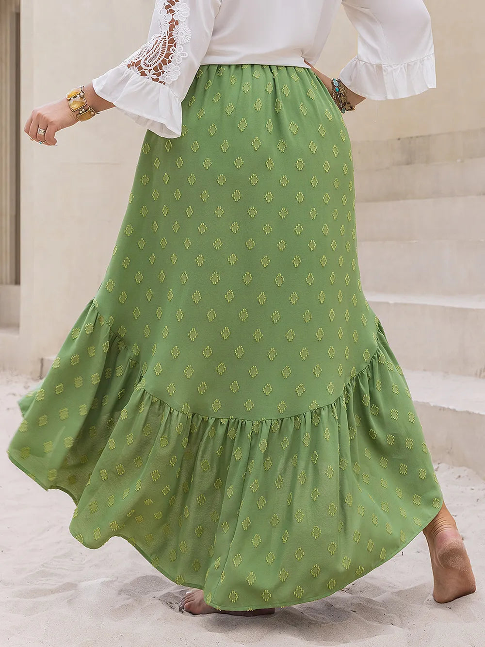 Plus Size High-Low Skirt - Premium from Trendsi - Just $49.99! Shop now at Handbags Specialist Headquarter