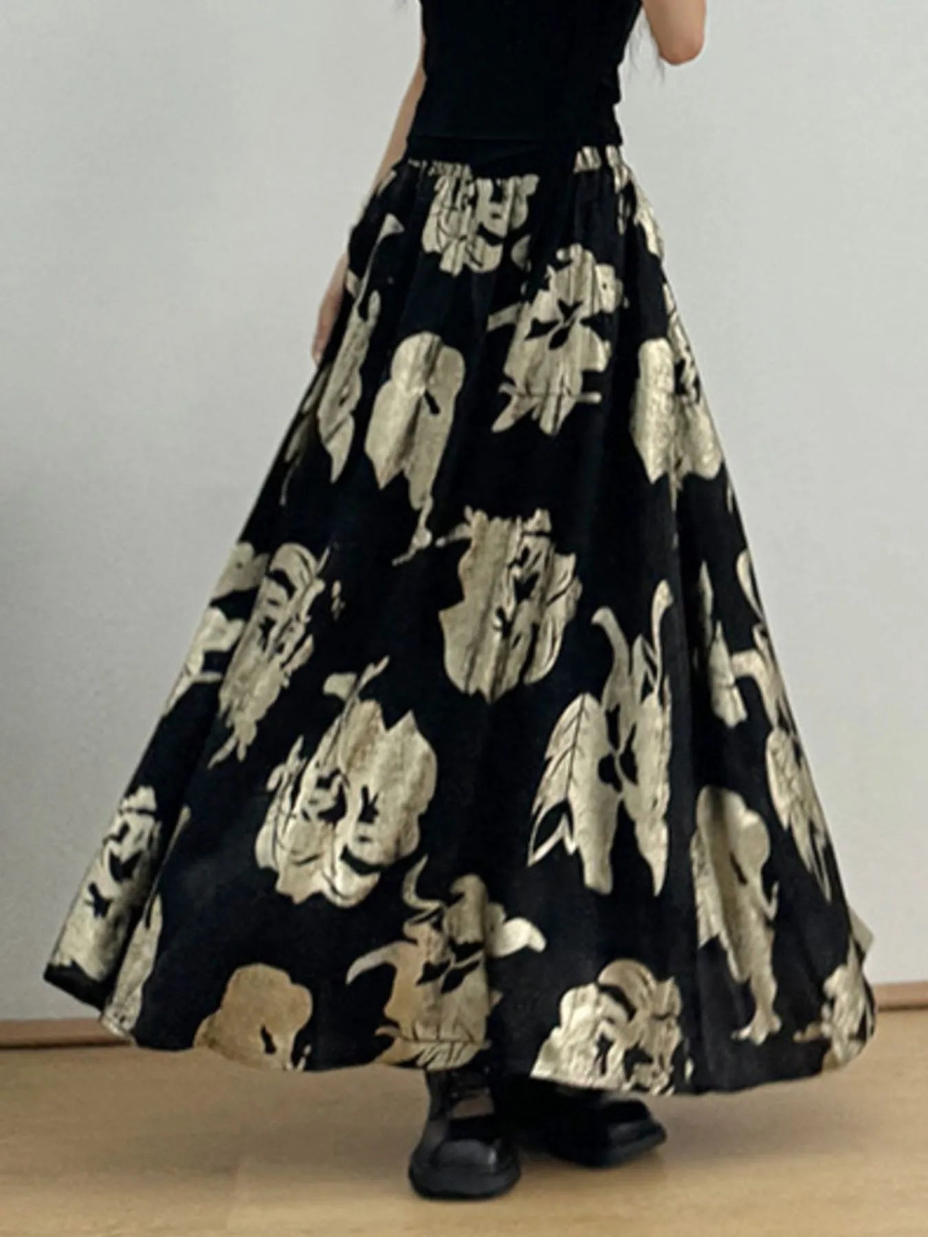 Printed Wide Leg Skirt - Premium Skirts from Trendsi - Just $54.99! Shop now at Handbags Specialist Headquarter