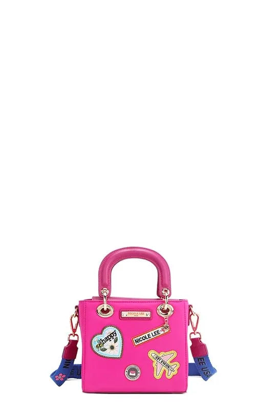 Nicole Lee USA Color Patch Handbag with Top Handle - Premium Tote Bag from Trendsi - Just $73.99! Shop now at Handbags Specialist Headquarter