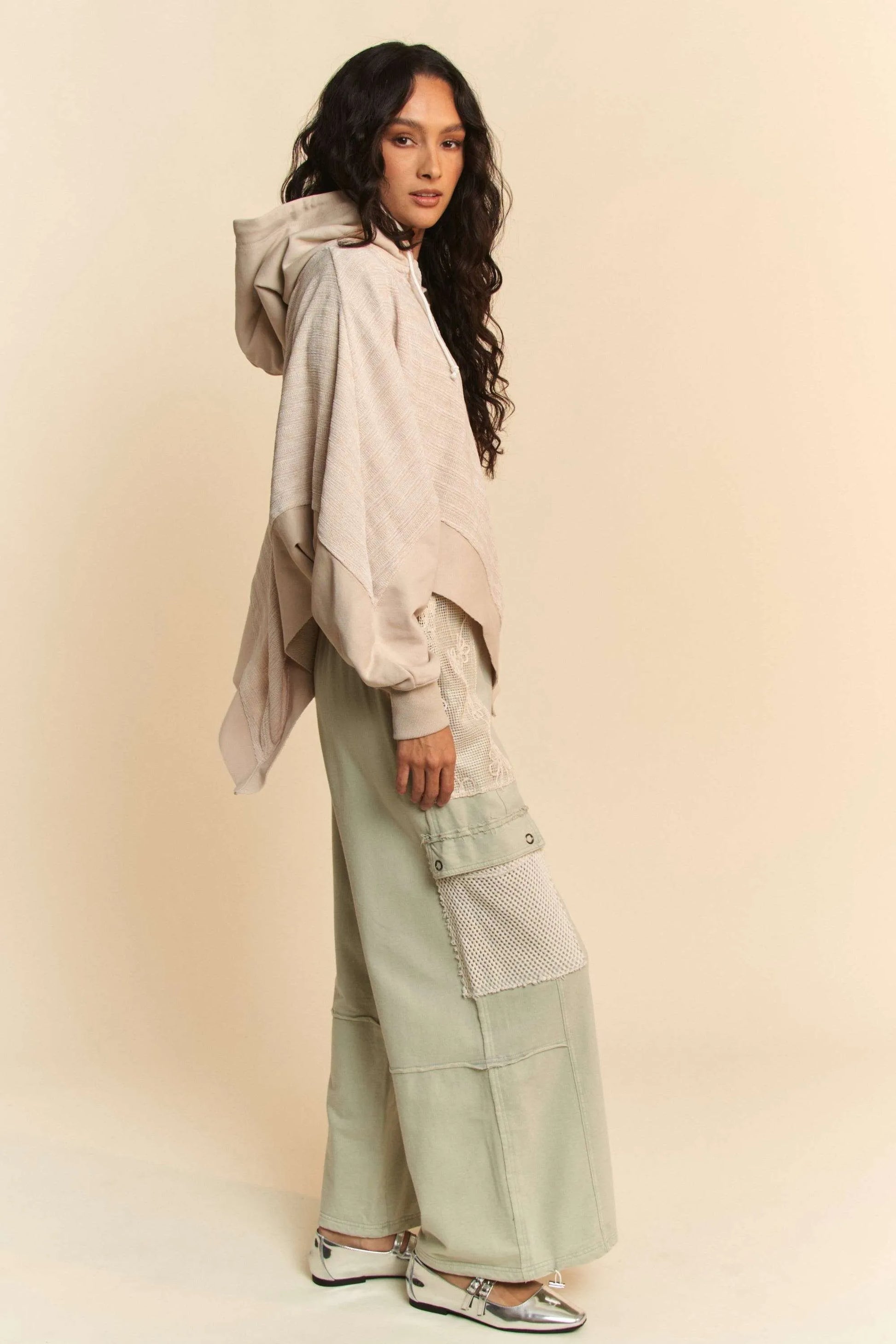 Davi & Dani Lace Patchwork Bottom Opening Adjustable Pants - Premium Women Pants from Trendsi - Just $66.99! Shop now at Handbags Specialist Headquarter