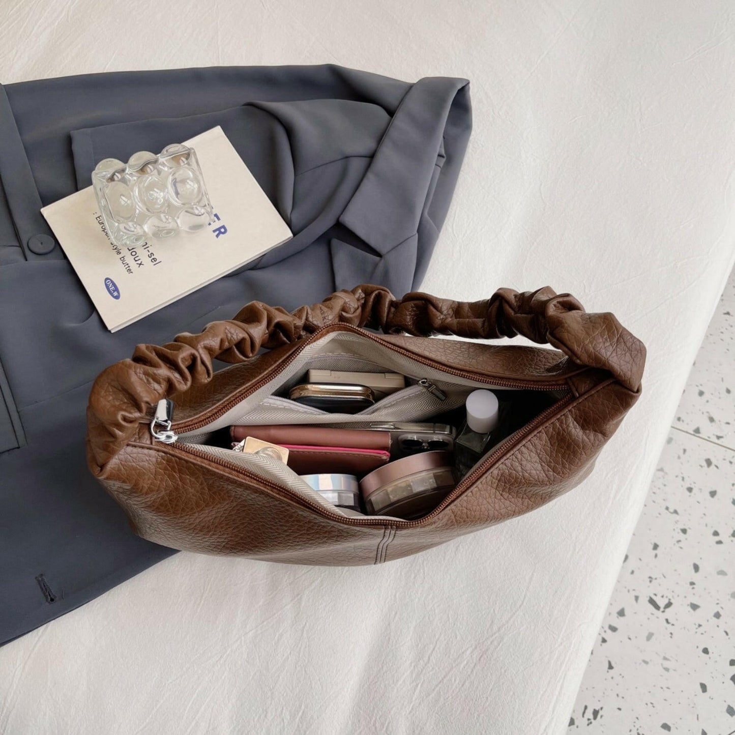 PU Leather Shoulder Bag.