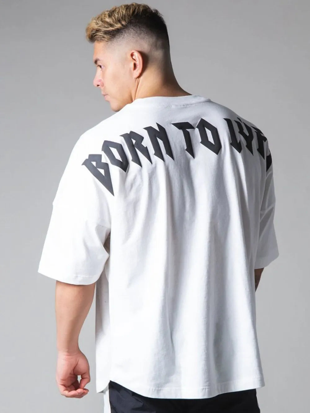 Men's Plus Size Letter Round Neck Half Sleeve T-Shirt - Premium Men's T Shirt from Trendsi - Just $21.74! Shop now at Handbags Specialist Headquarter