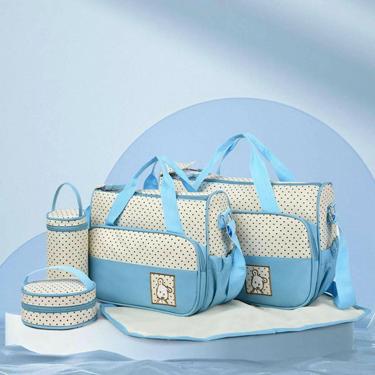 Oxford Cloth Contrast 4 Piece Bag Set.