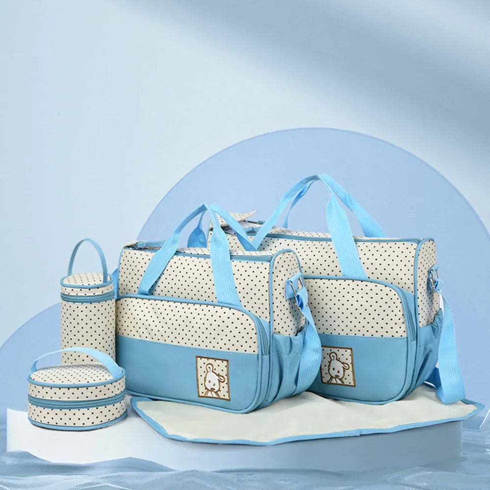 Oxford Cloth Contrast 4 Piece Bag Set - Premium Tote Bag from Trendsi - Just $42.99! Shop now at Handbags Specialist Headquarter