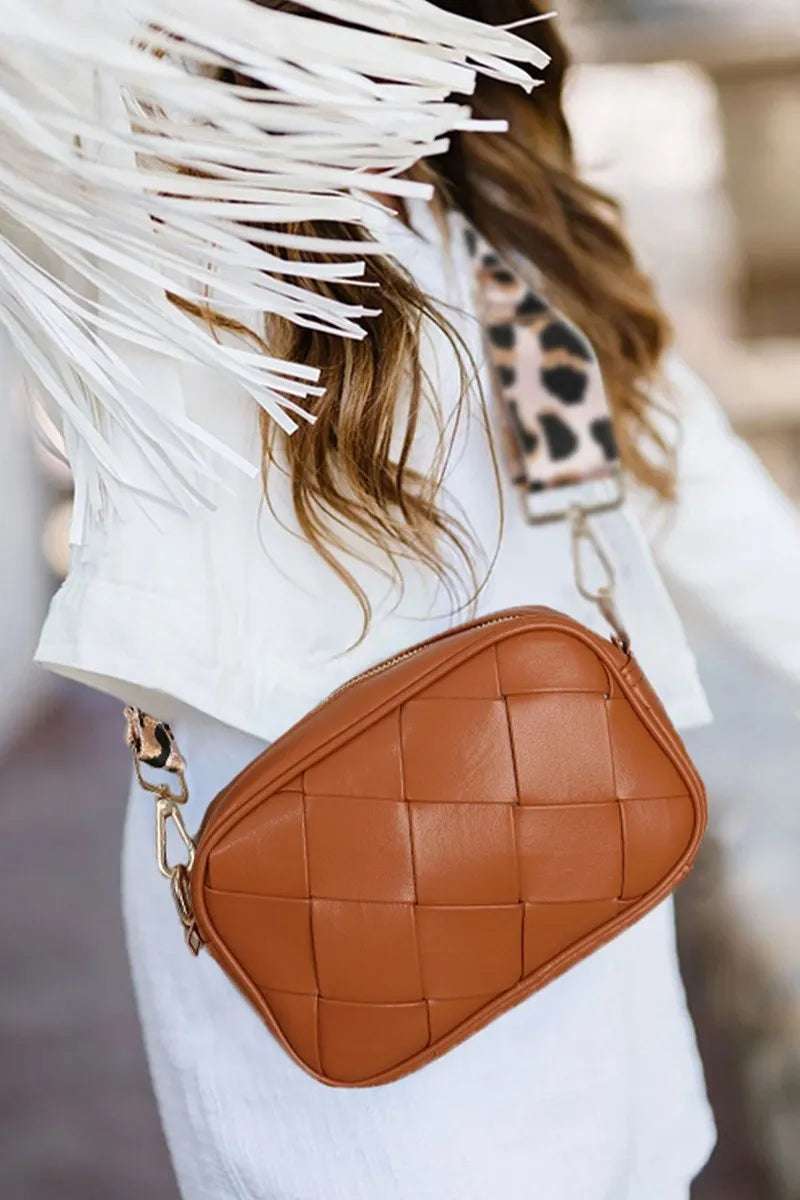 Zenana Cassette Woven Crossbody Bag - Premium Crossbody Bag from Trendsi - Just $35.99! Shop now at Handbags Specialist Headquarter