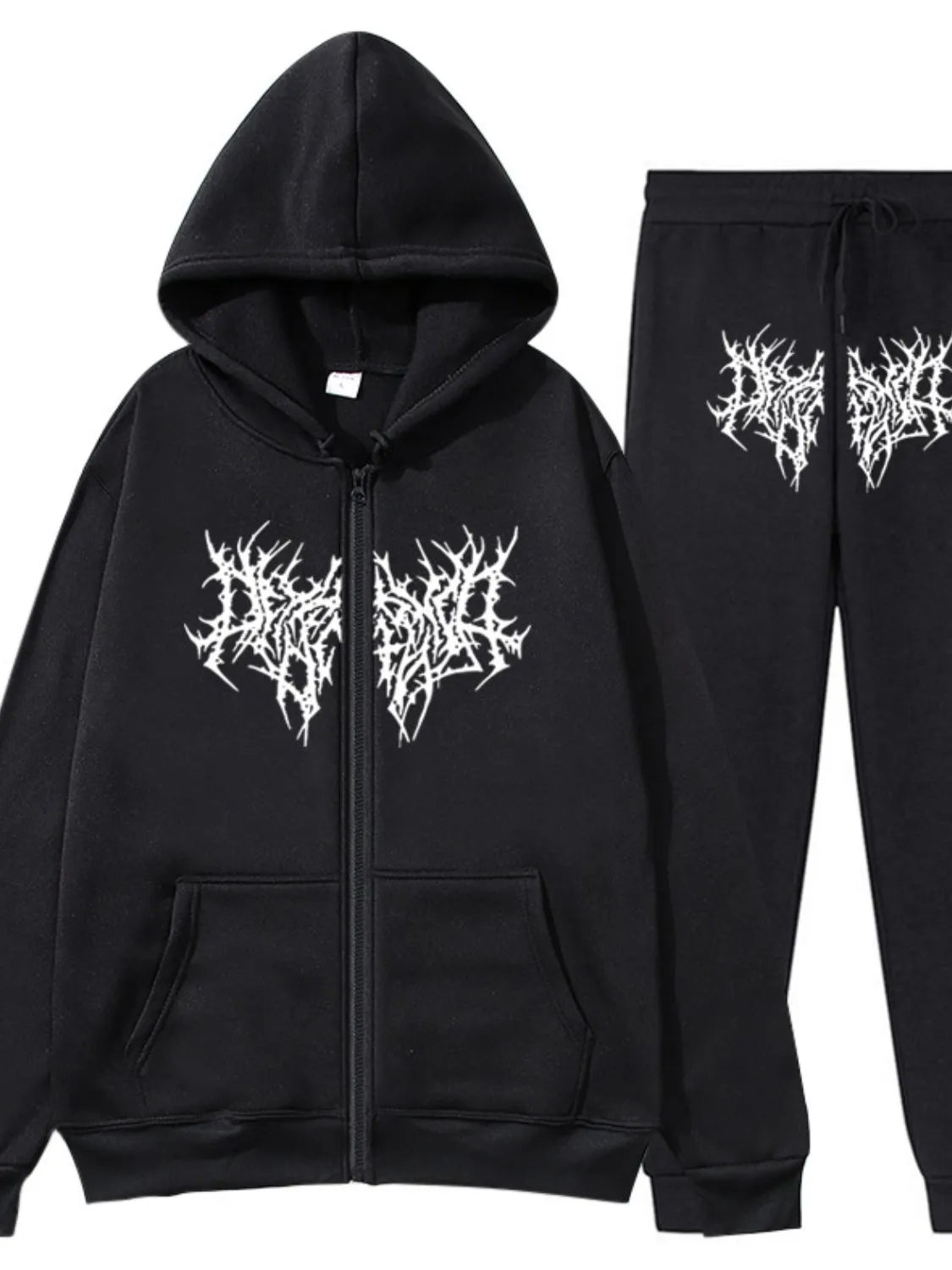 Men's Full Size Zip Up Long Sleeve Hoodie and Pants Set Plus Size - Premium Men's Zip Up Vest from Trendsi - Just $48.87! Shop now at Handbags Specialist Headquarter