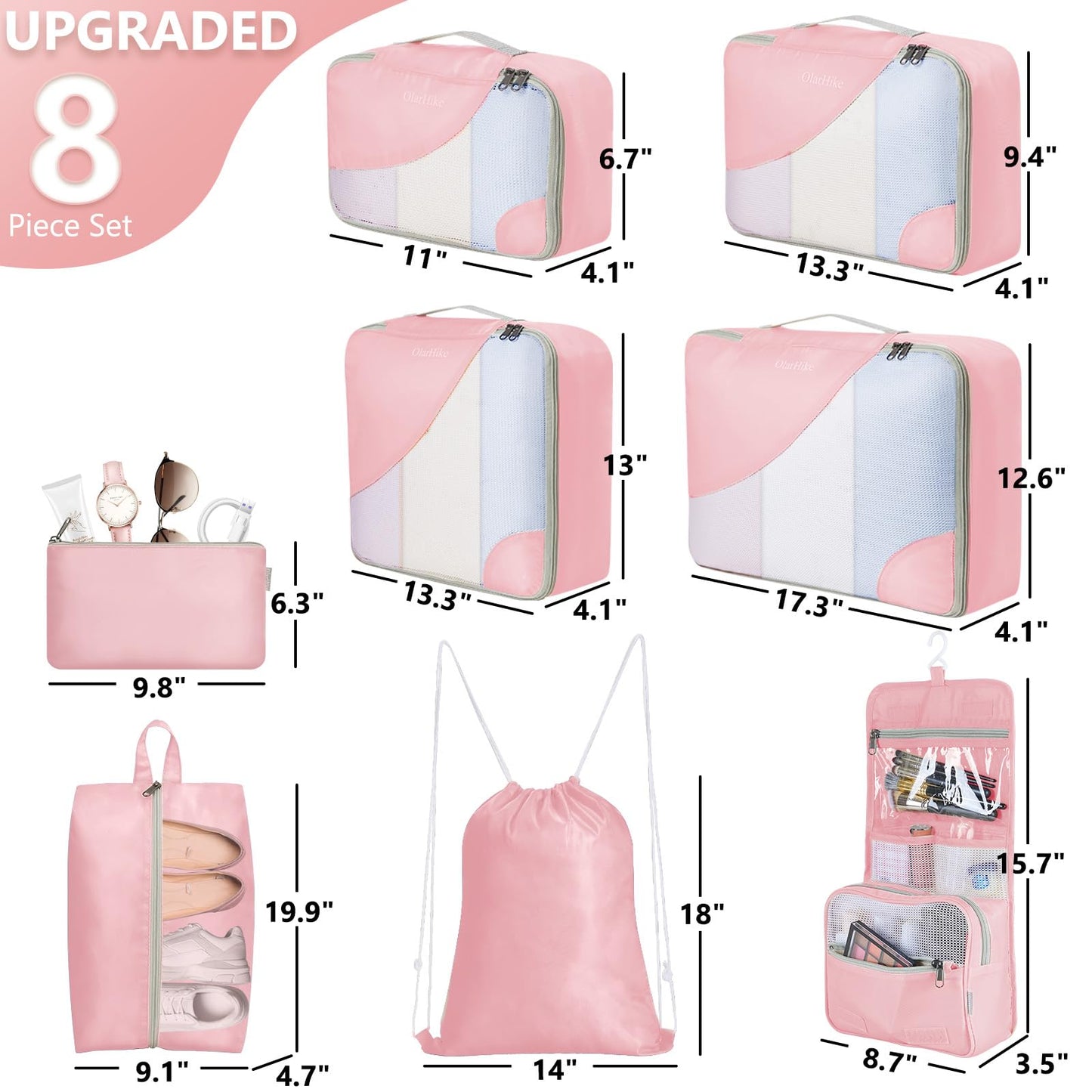 OlarHike Travel Cube Set - Cream Organizer & Gifts