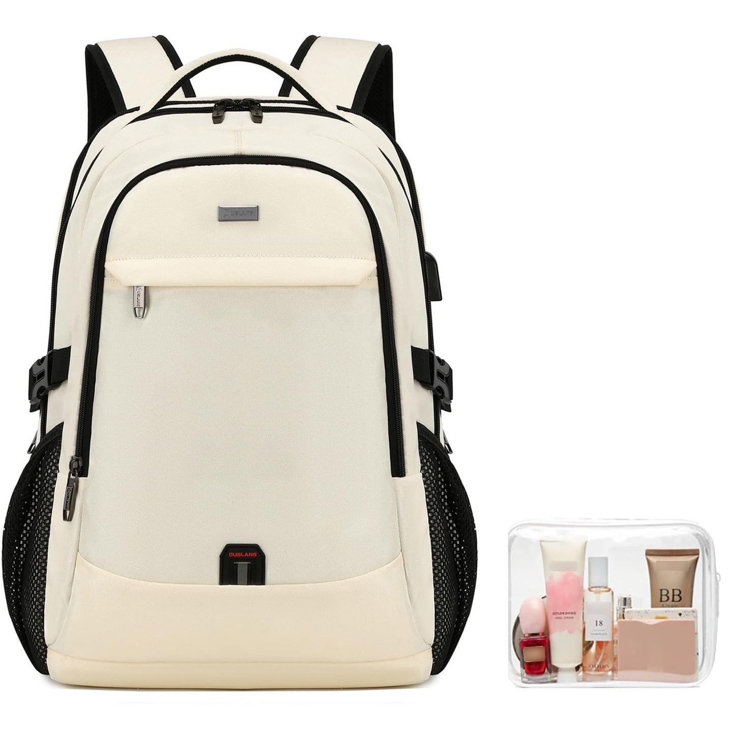 DUSLANG Travel Laptop Backpack with USB Port - Black