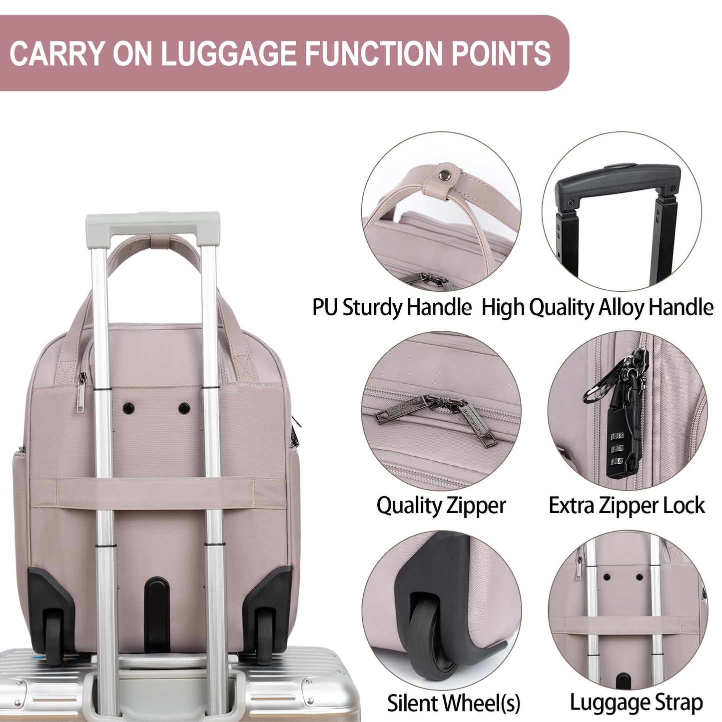 EMPSIGN 16 Wheeled Underseat Travel Bag