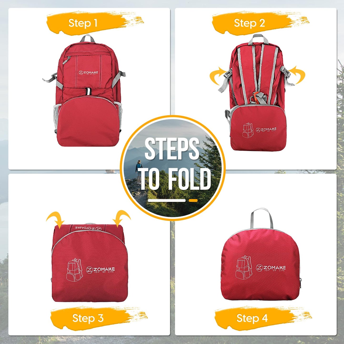 ZOMAKE 35L Compact Waterproof Hiking Backpack