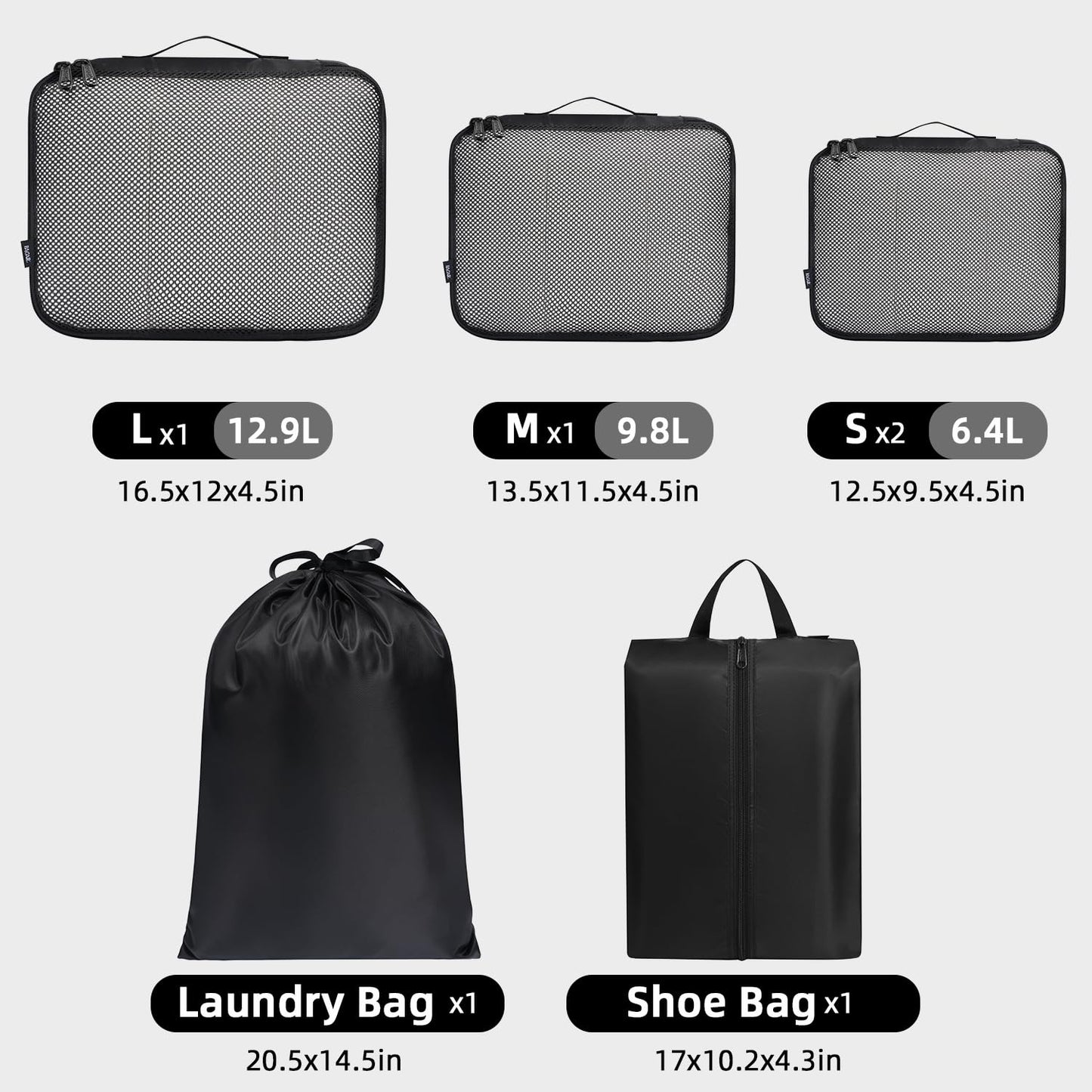 TravelMate 8-Piece Packing Cubes