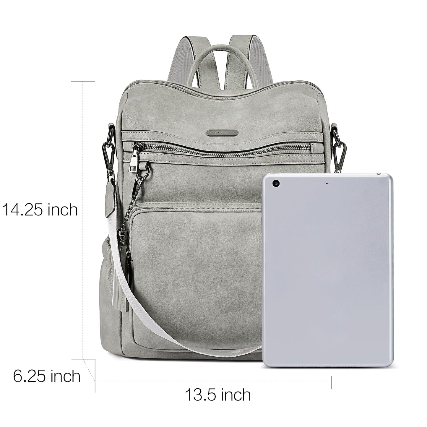 CLUCI Luxe Convertible Leather Backpack Purse