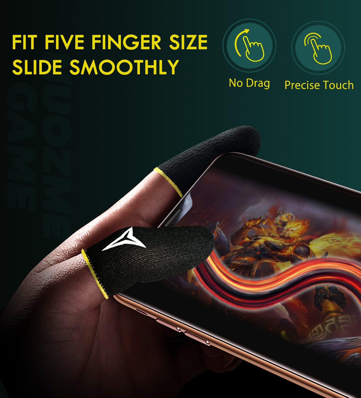 Nuozme Pro Touch Finger Sleeves - 6 Pack Gaming Gear