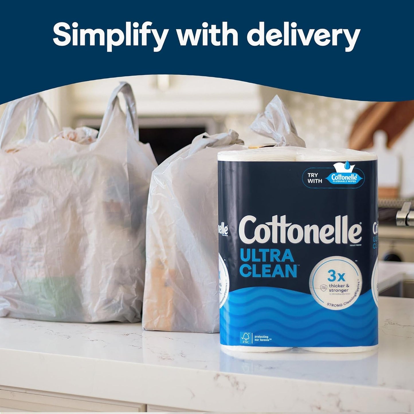 Cottonelle Ultra Clean Toilet Paper: 18 Mega Rolls (72 Regular Rolls), 284 Sheets Each