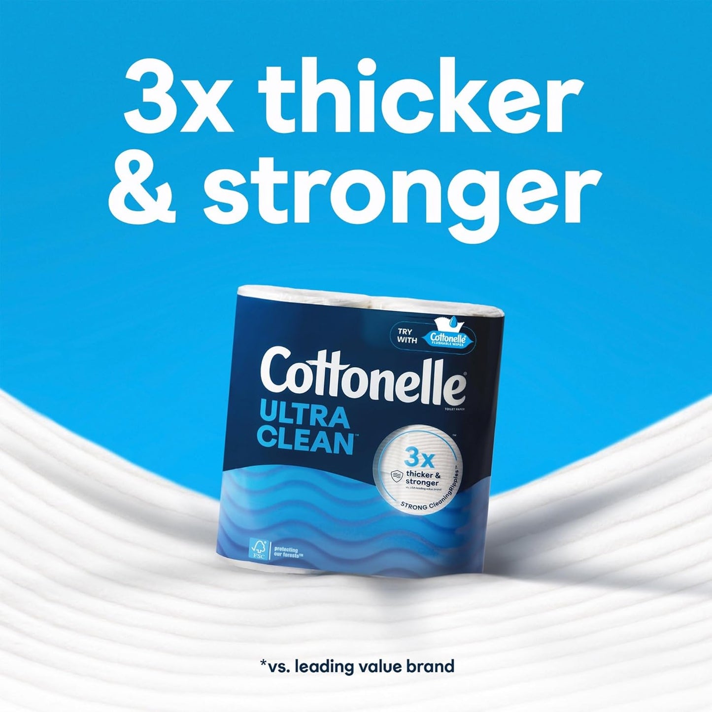 Cottonelle Ultra Clean Toilet Paper: 18 Mega Rolls (72 Regular Rolls), 284 Sheets Each