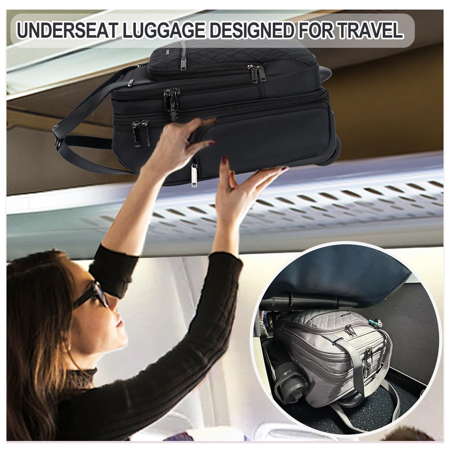 EMPSIGN 16 Wheeled Underseat Travel Bag
