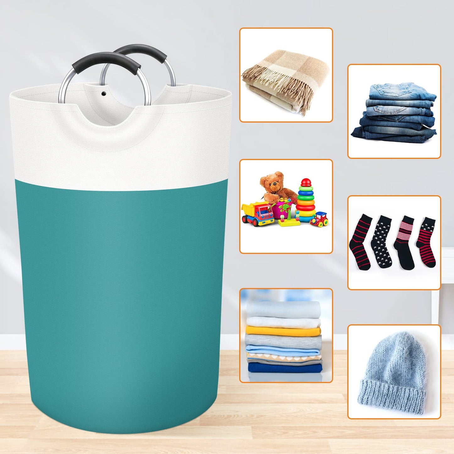 BlissTotes 90L Collapsible Laundry Hamper - Black