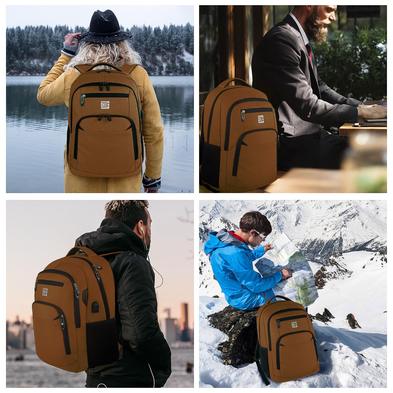 SecureSlim Laptop Backpack with USB & Water Resistance