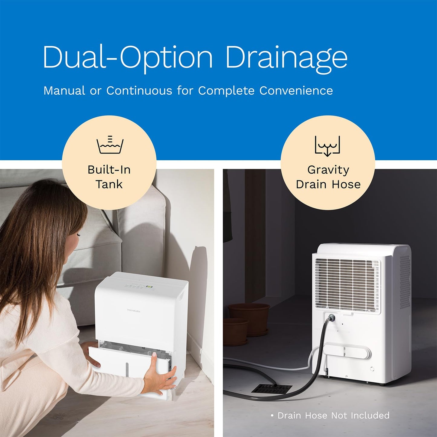 hOmeLabs Smart 50 Pint Dehumidifier 7000 Sq Ft