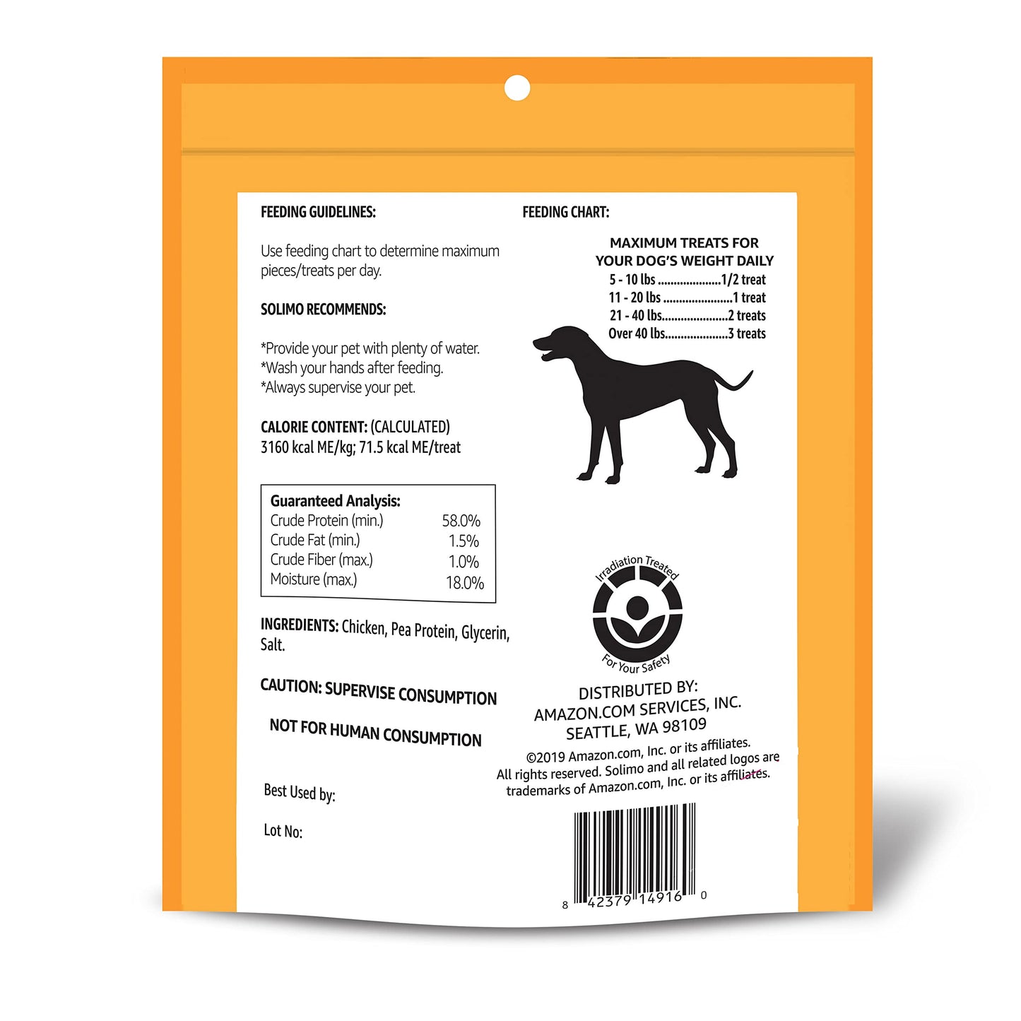 Solimo Sweet Jerky Dog Treats - 2 lbs