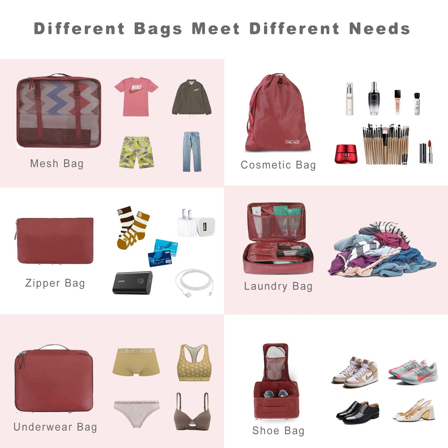 TravelMate 8-Piece Packing Cubes