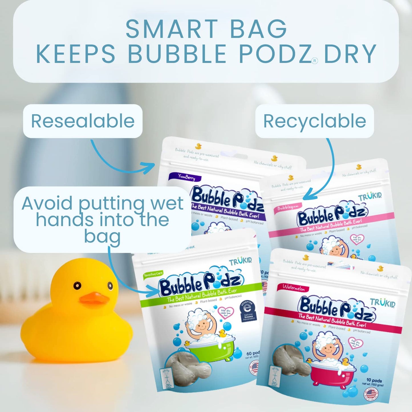 TruKid Bubble Podz: Gentle Lavender Bath Bombs
