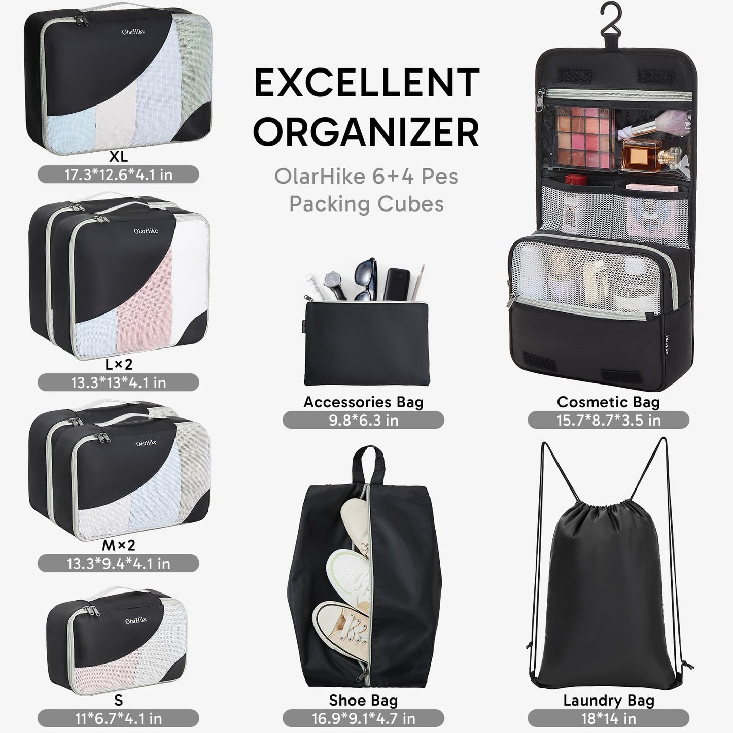 OlarHike Travel Cube Set - Cream Organizer & Gifts