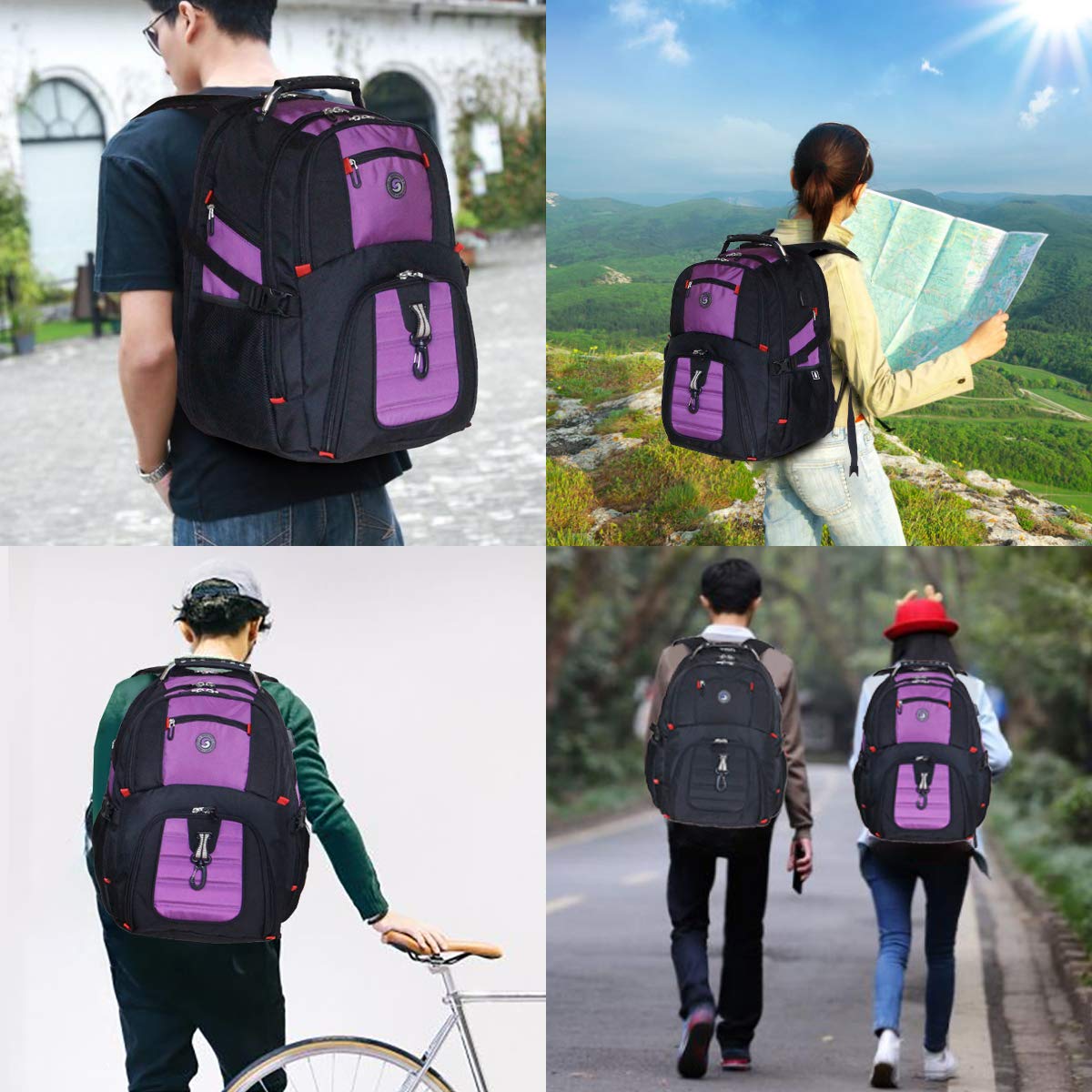 SHRRADOO 50L USB Travel Laptop Backpack - Airline Approved