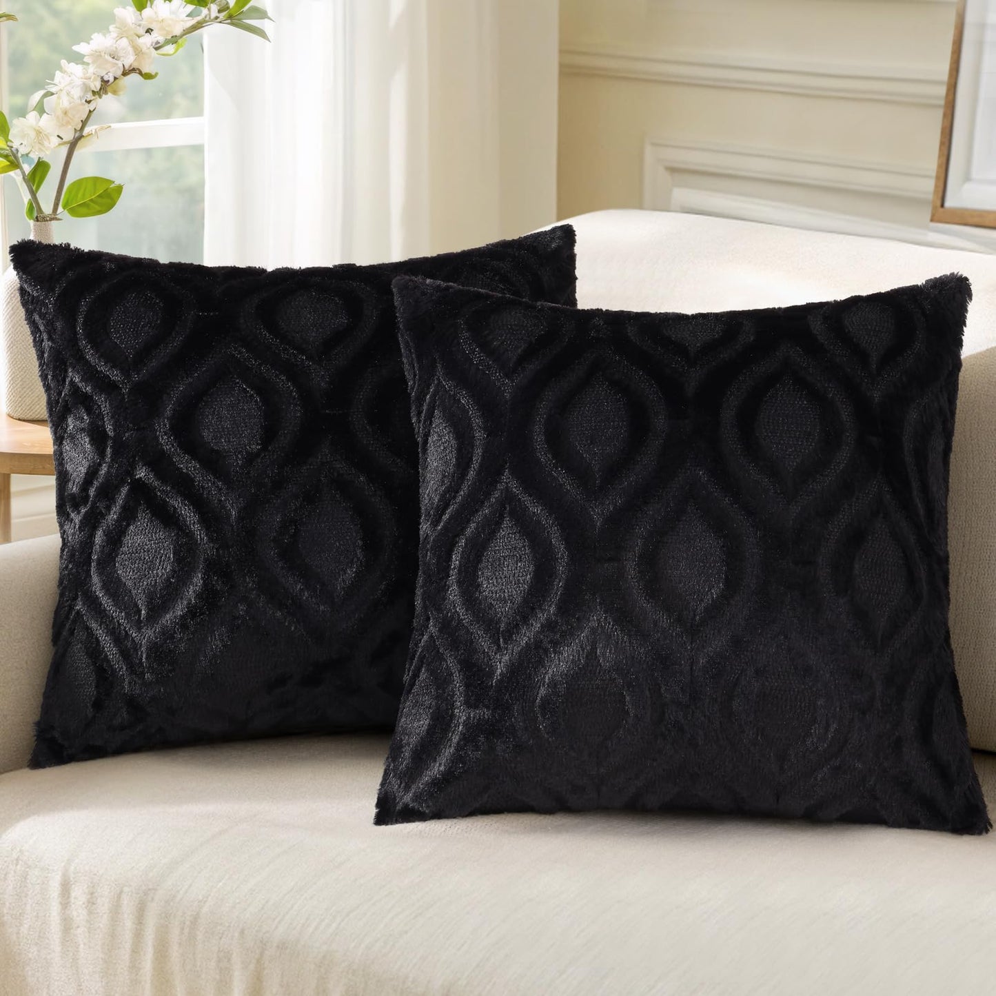 Farmhouse Faux Wool Pillow Covers