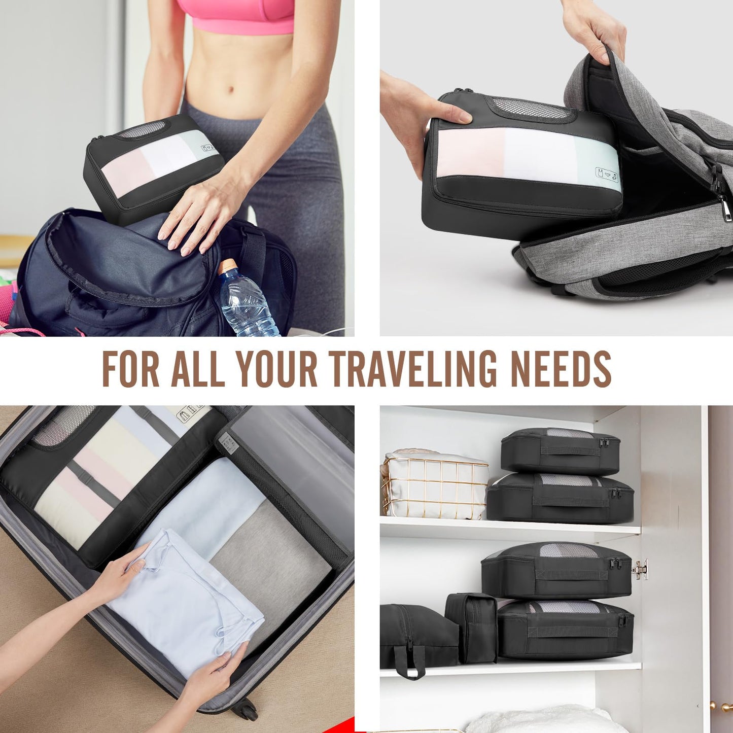 Veken Travel Cubes - 8 Piece Set