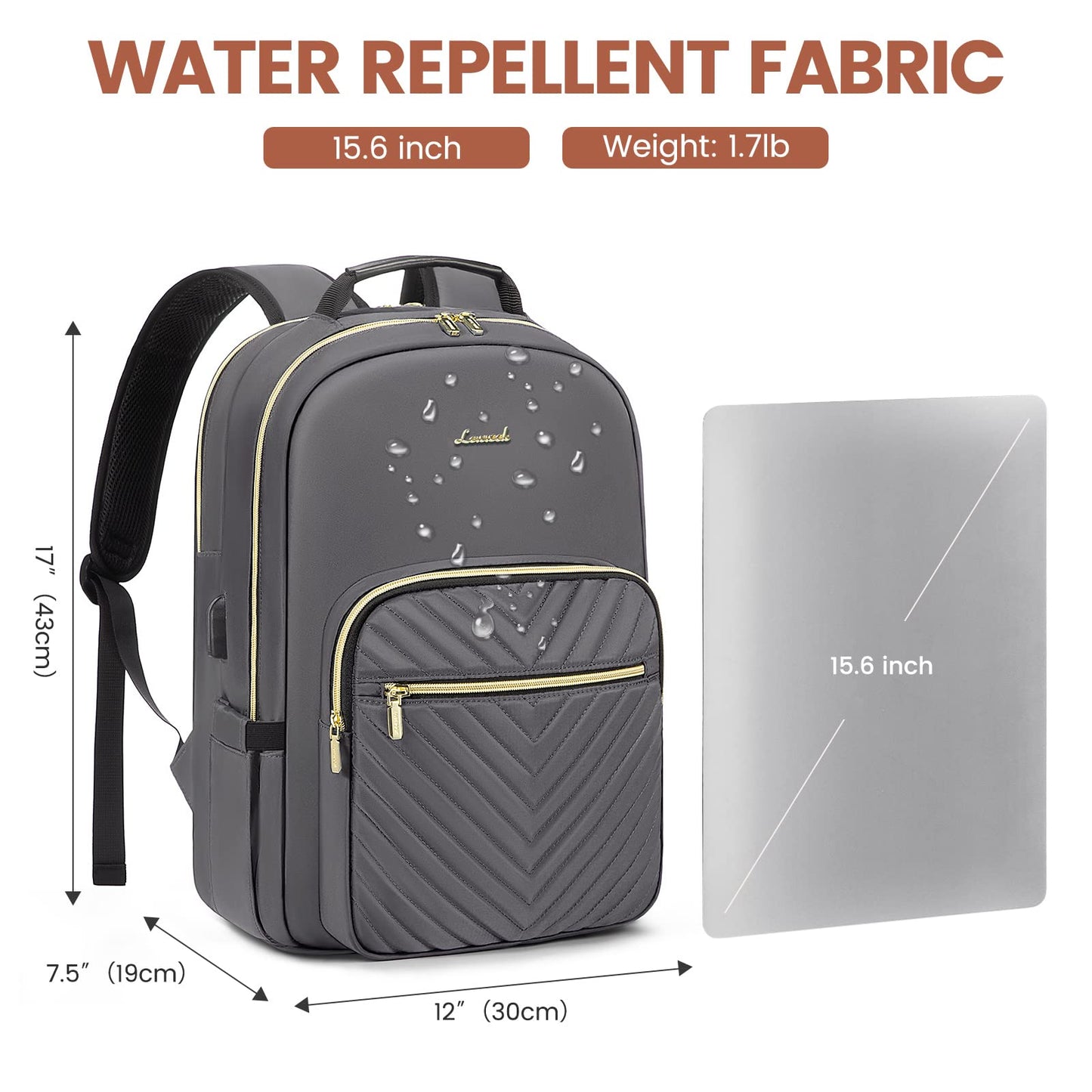 Chic Leather Laptop Backpack for Women - LoveVook