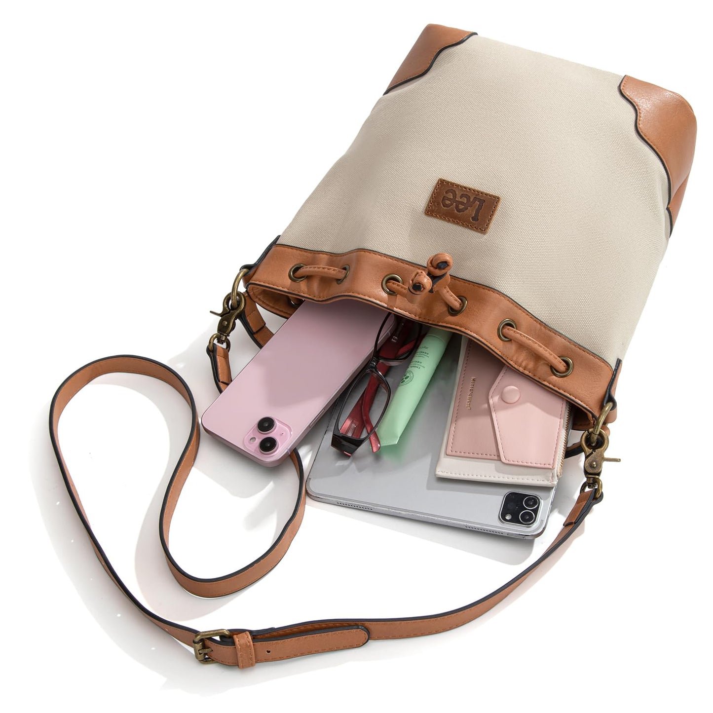 Montana West Lee Drawstring Hobo Bucket Bag