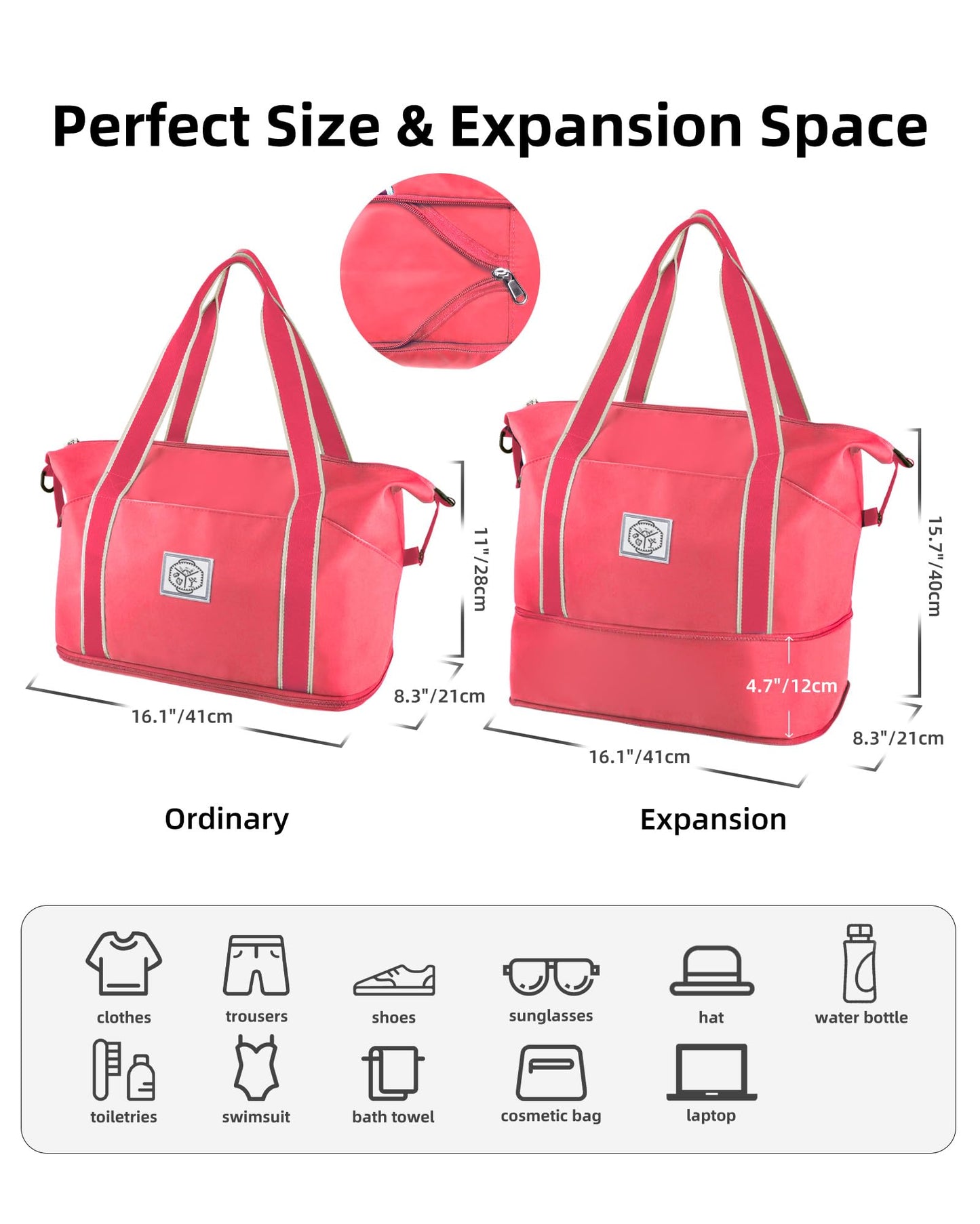 WALNEW Foldable Waterproof Travel Duffel Bag