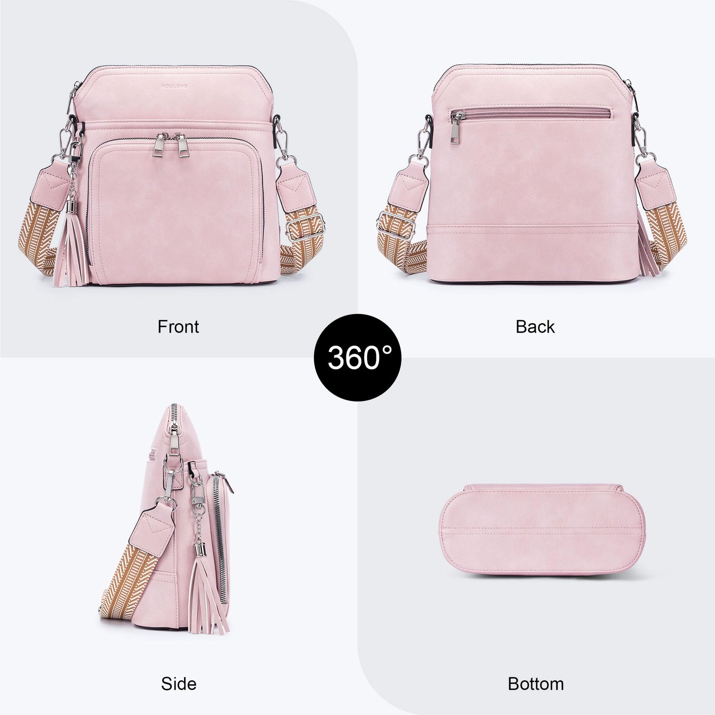 Tassel Charm Crossbody Bag for Women