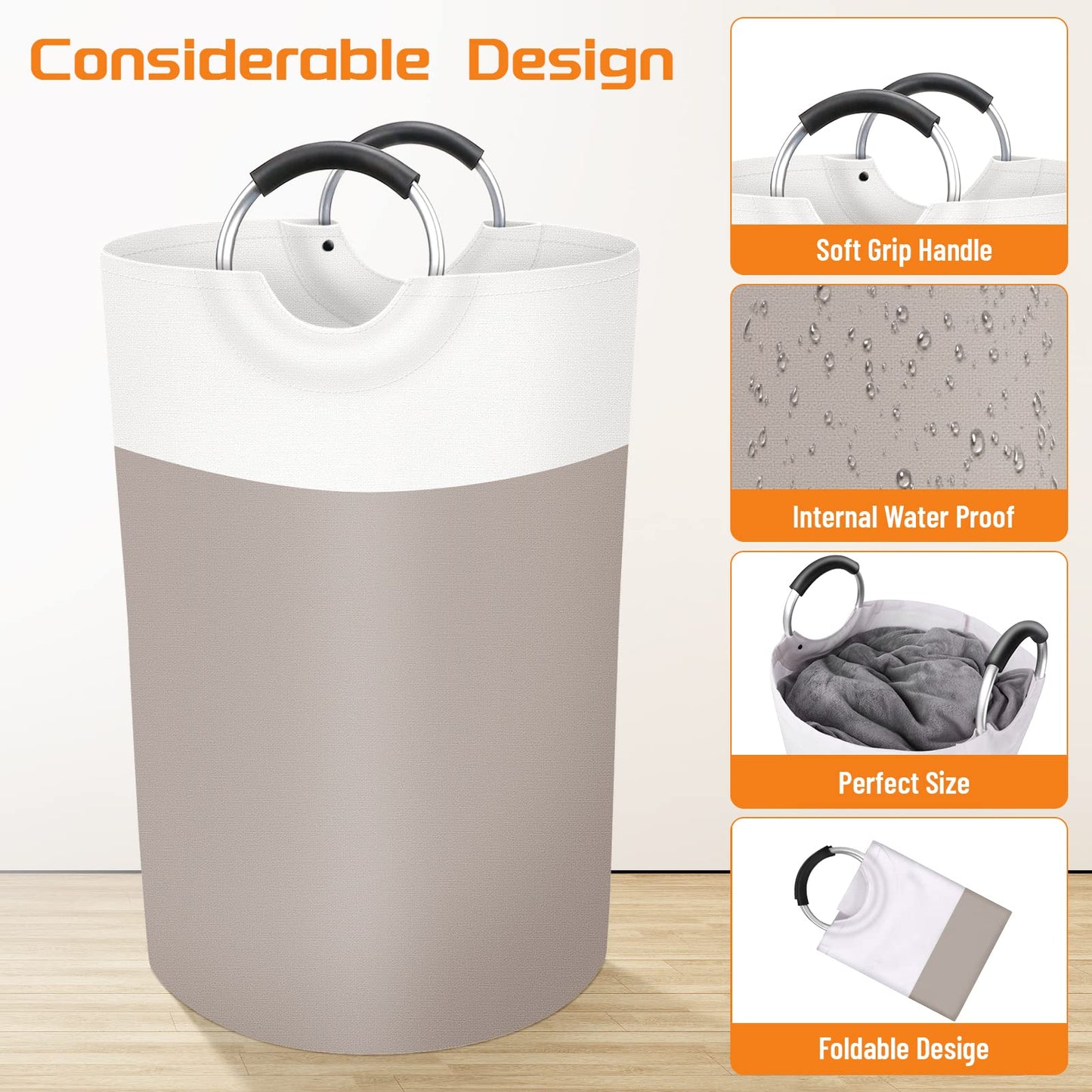 BlissTotes 90L Collapsible Laundry Hamper - Black