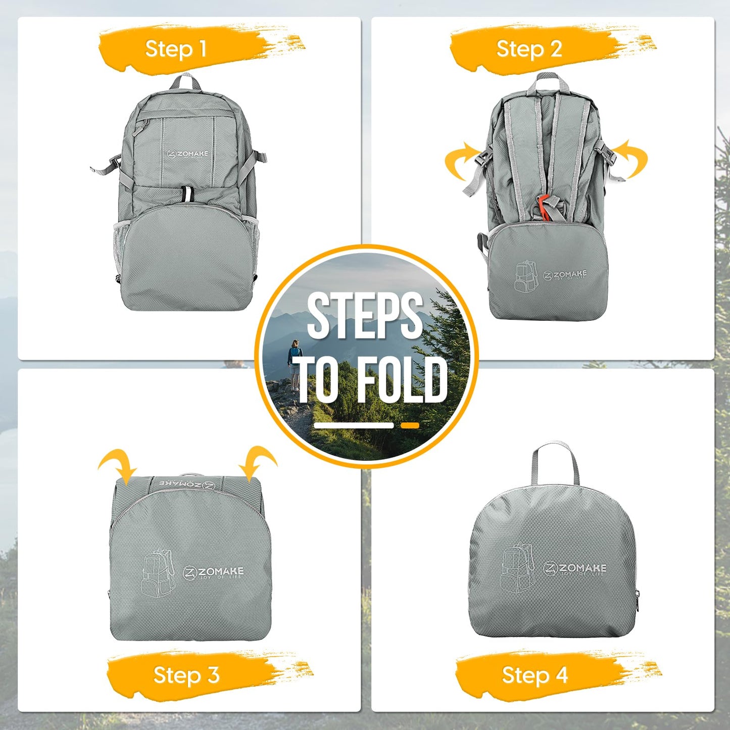 ZOMAKE 35L Compact Waterproof Hiking Backpack