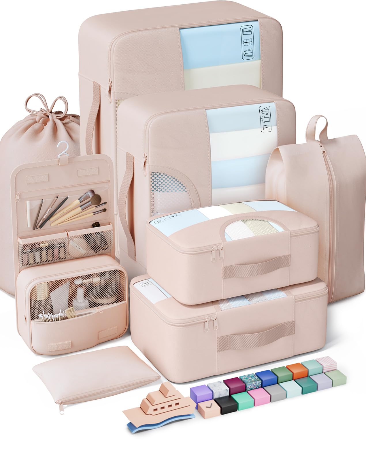 Veken Travel Cubes - 8 Piece Set