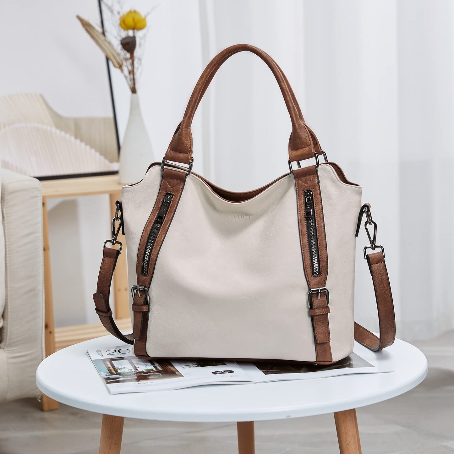 CLUCI Eco Luxe Vegan Leather Tote Bag
