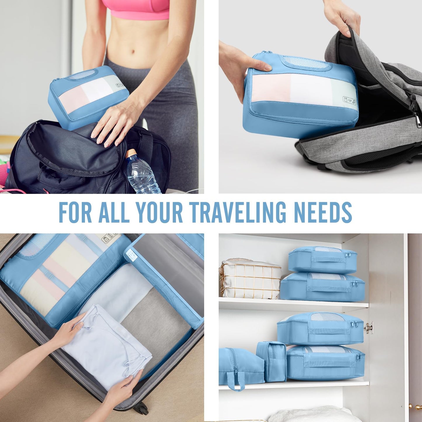 Veken Travel Cubes - 8 Piece Set
