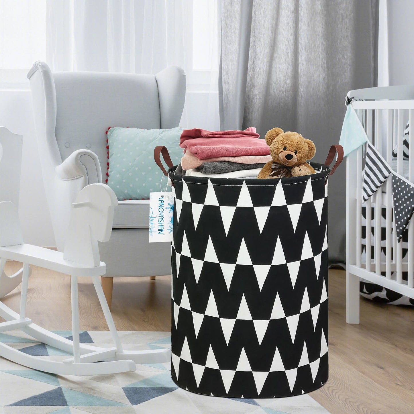 Collapsible Canvas Hamper by LANGYASHAN