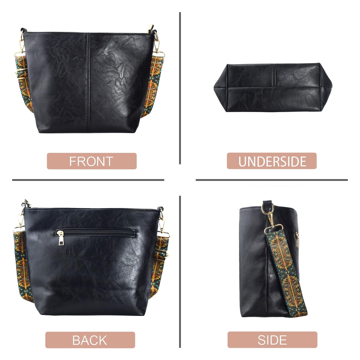 ChicHobo Vegan Leather Crossbody Bag with Strap