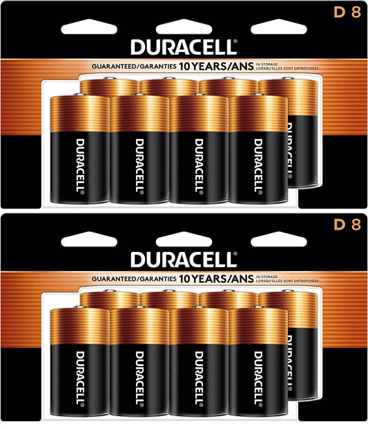 DuraPower D Batteries, 8 Pack