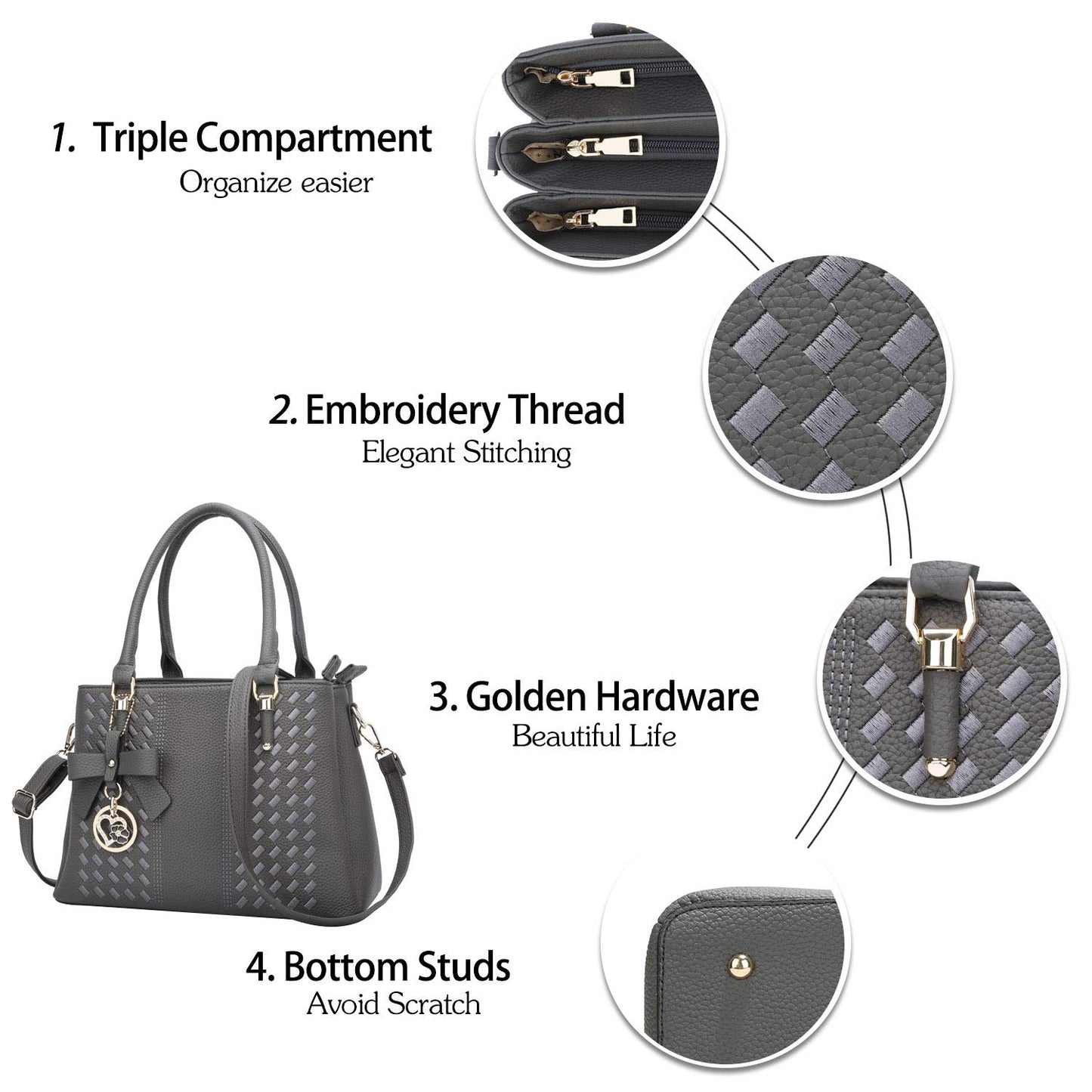 Luxe Leather Satchel & Crossbody Bags