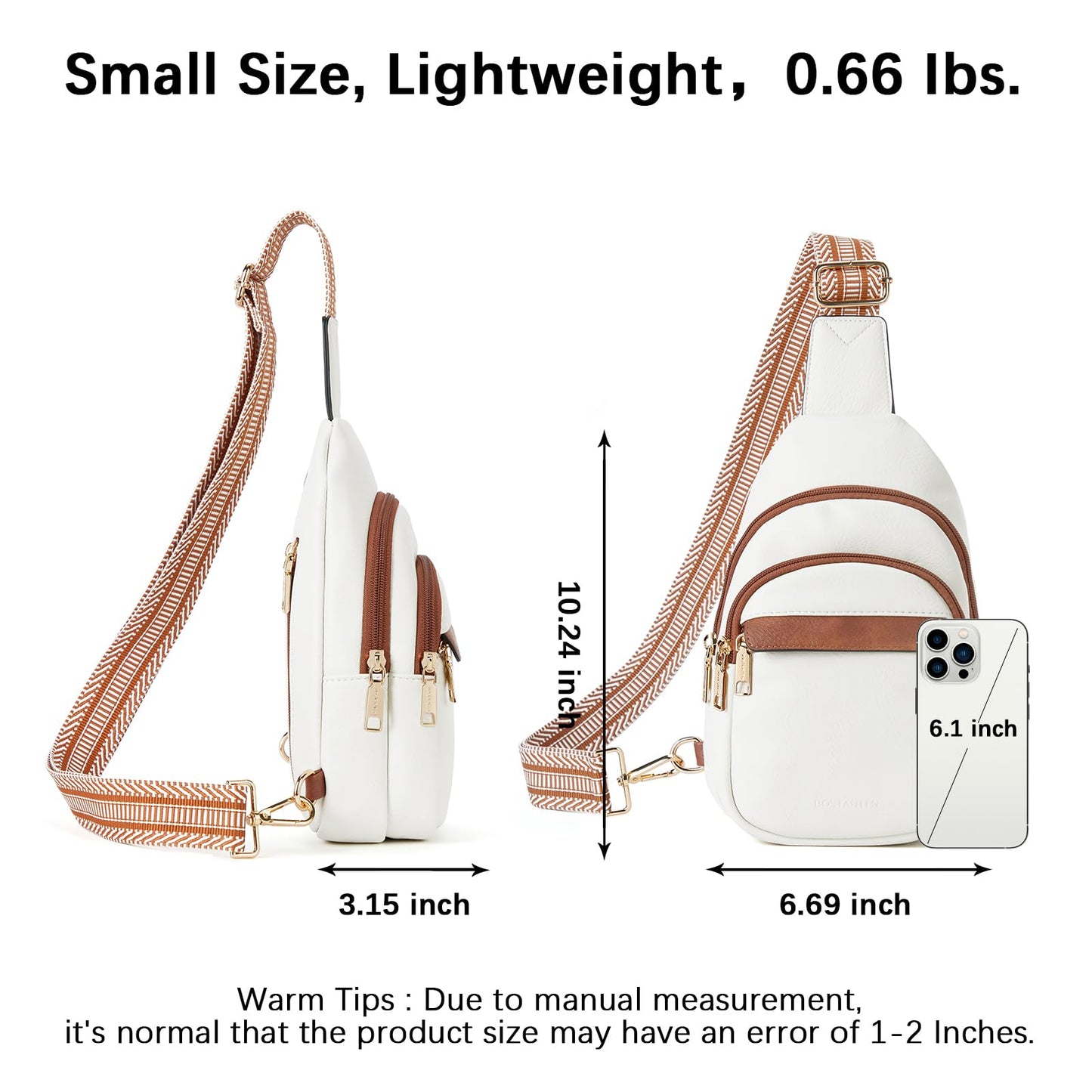 BOSTANTEN Chic Leather Crossbody Sling Bag